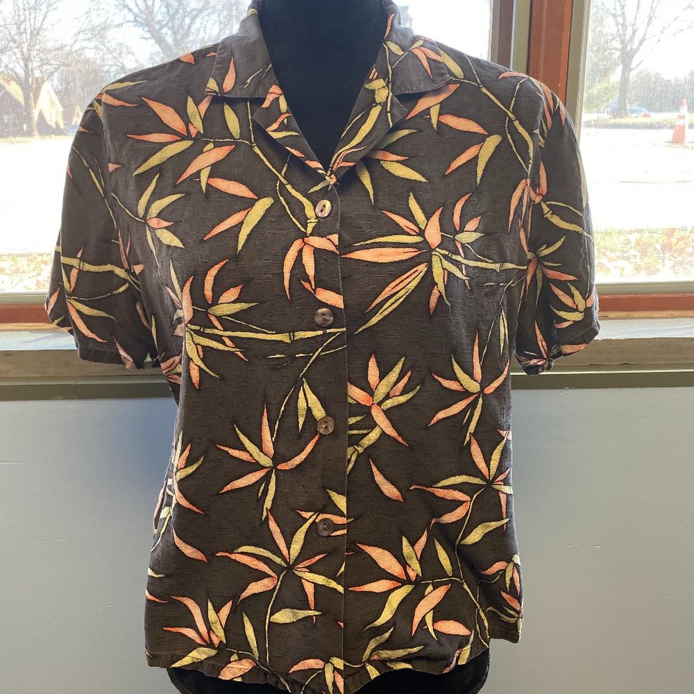Hawaiian Button Up Crop Top